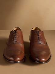 Russell & Bromley Brown Cumulus Leather Toe Cap Oxford Shoes - Image 3 of 7