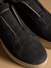 Russell & Bromley Black Park Up Laceless Flatform Trainers - Image 4 of 6