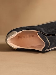 Russell & Bromley Black Park Up Laceless Flatform Trainers - Image 5 of 6