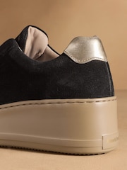 Russell & Bromley Black Park Up Laceless Flatform Trainers - Image 6 of 6