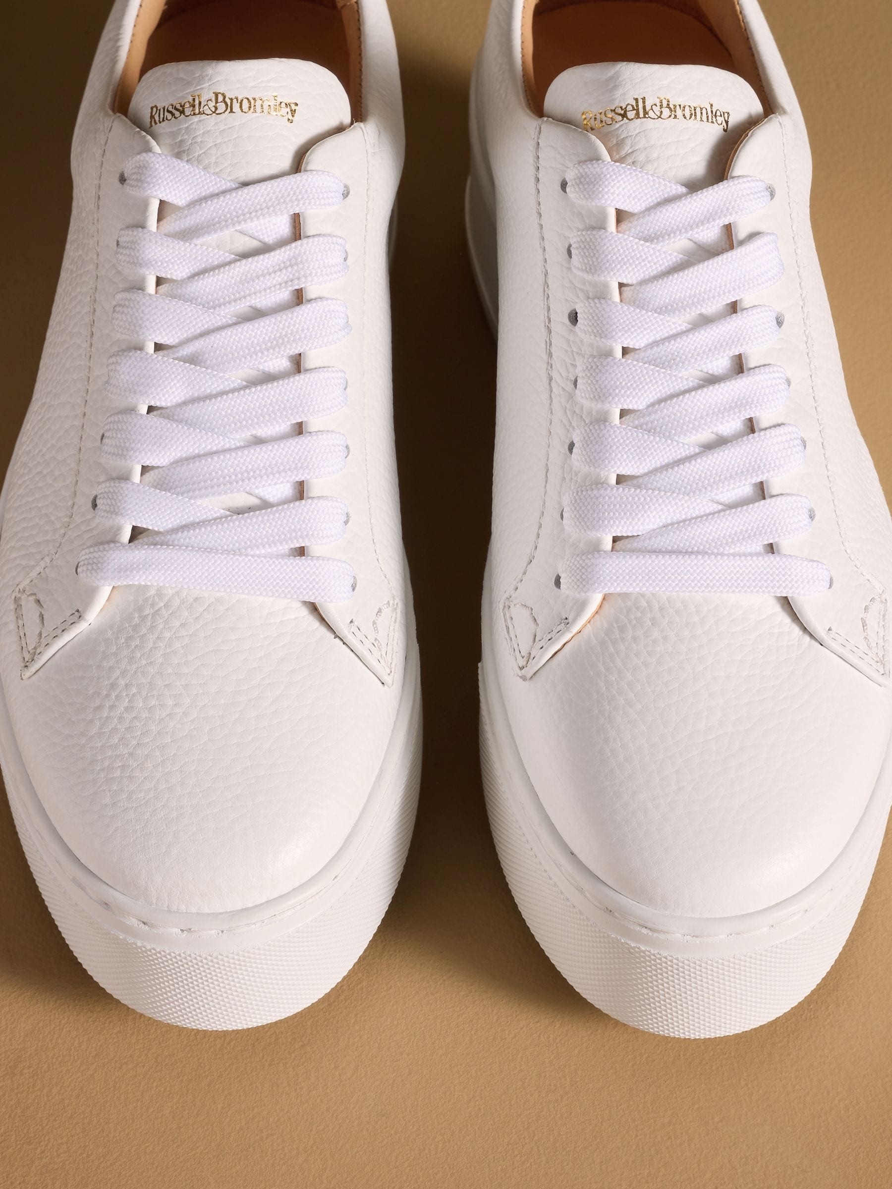 Buy Russell & Bromley White Park Cord Flatform Lace-Up Trainers