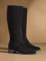 Russell & Bromley Black Edenhall Tall Side Zip Heeled Ankle Boots - Image 1 of 7
