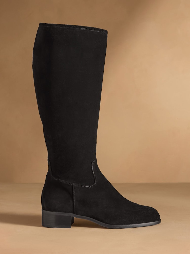 Russell & Bromley Black Edenhall Tall Side Zip Heeled Ankle Boots - Image 2 of 7 Russell & Bromley Black Edenhall Tall Side Zip Heeled Ankle Boots - Image 2 of 7