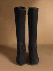 Russell & Bromley Black Edenhall Tall Side Zip Heeled Ankle Boots - Image 3 of 7