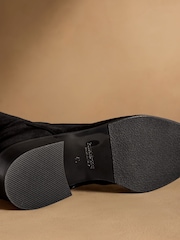 Russell & Bromley Black Edenhall Tall Side Zip Heeled Ankle Boots - Image 5 of 7