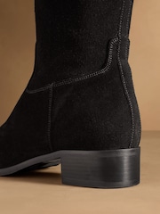 Russell & Bromley Black Edenhall Tall Side Zip Heeled Ankle Boots - Image 6 of 7