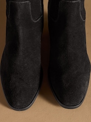 Russell & Bromley Black Edenhall Tall Side Zip Heeled Ankle Boots - Image 7 of 7