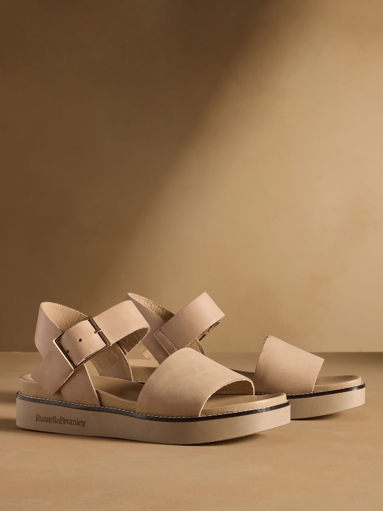 Russell & Bromley Camel Boston Flatform Sandals - Image 1 of 7