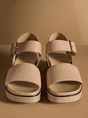 Russell & Bromley Camel Boston Flatform Sandals - Image 2 of 7