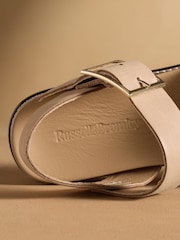 Russell & Bromley Camel Boston Flatform Sandals - Image 4 of 7