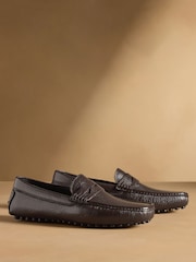 Russell & Bromley Brown Reggie Saddle Driver Shoes - Image 1 of 7