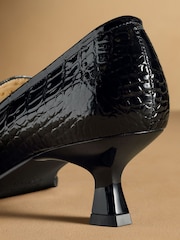 Russell & Bromley Black Totter Kitten Heel Loafers - Image 6 of 7