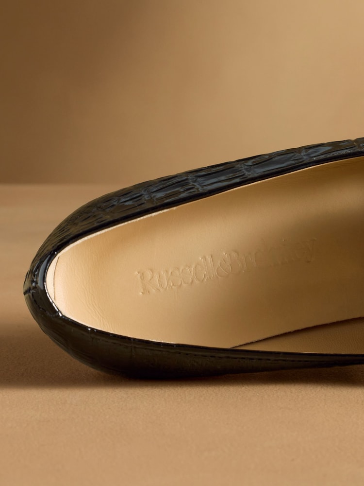 Russell & Bromley Black Totter Kitten Heel Loafers - Image 7 of 7