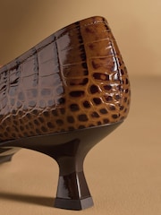 Russell & Bromley Brown Totter Kitten Heel Loafers - Image 6 of 7