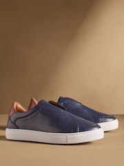 Russell & Bromley Navy Heaton Laceless Trainers - Image 1 of 7