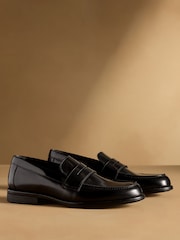 Russell & Bromley Rook High-Shine Penny Loafers - Εικόνα 1 από 7
