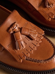 Russell & Bromley Brown Dorchester Tassel Loafers - Image 4 of 7