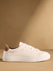 Russell & Bromley White Redburn Classic Trainers - Image 2 of 7