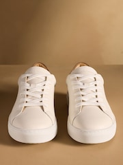 Russell & Bromley White Redburn Classic Trainers - Image 3 of 7