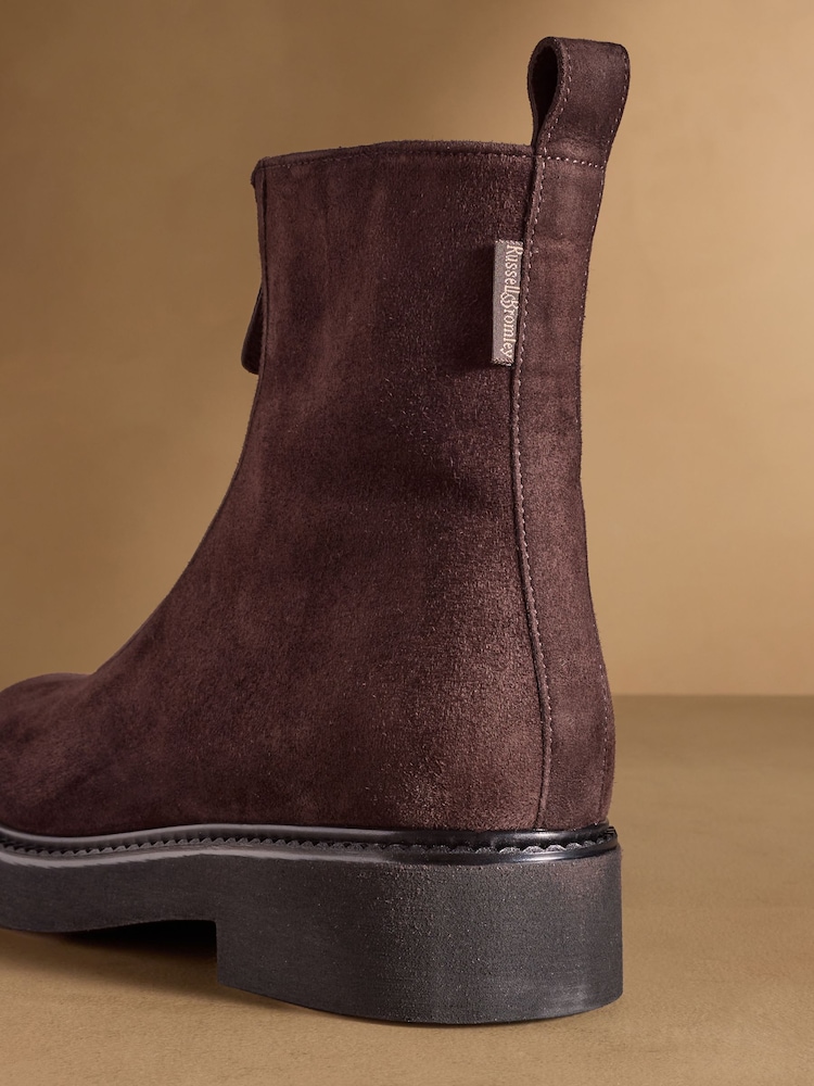 B.S Thames Suede Boot 9.0 RUSSELL & BROMLEY Thames Zip Front Ankle Boots main image 4