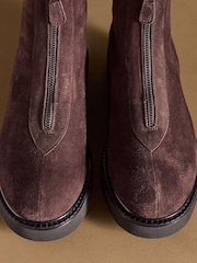 Russell & Bromley Brown Thames Zip Front Ankle Boots - Image 7 of 7