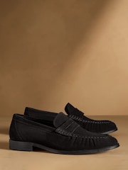 Μαύρο σουέτ - Μοκασίνια Russell & Bromley Maltby - Εικόνα 1 από 7