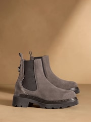 Russell & Bromley Grey Mystic Chunky Chelsea Ankle Boots - Image 1 of 7