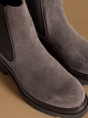 Russell & Bromley Grey Mystic Chunky Chelsea Ankle Boots - Image 4 of 7