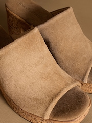Russell & Bromley Brown Brook Cork Platform Mules - Image 4 of 7
