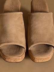 Russell & Bromley Brown Brook Cork Platform Mules - Image 7 of 7