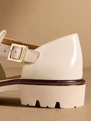Russell & Bromley White Sorrento Chunky Fisherman Sandals - Image 6 of 7