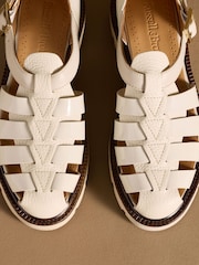 Russell & Bromley White Sorrento Chunky Fisherman Sandals - Image 7 of 7