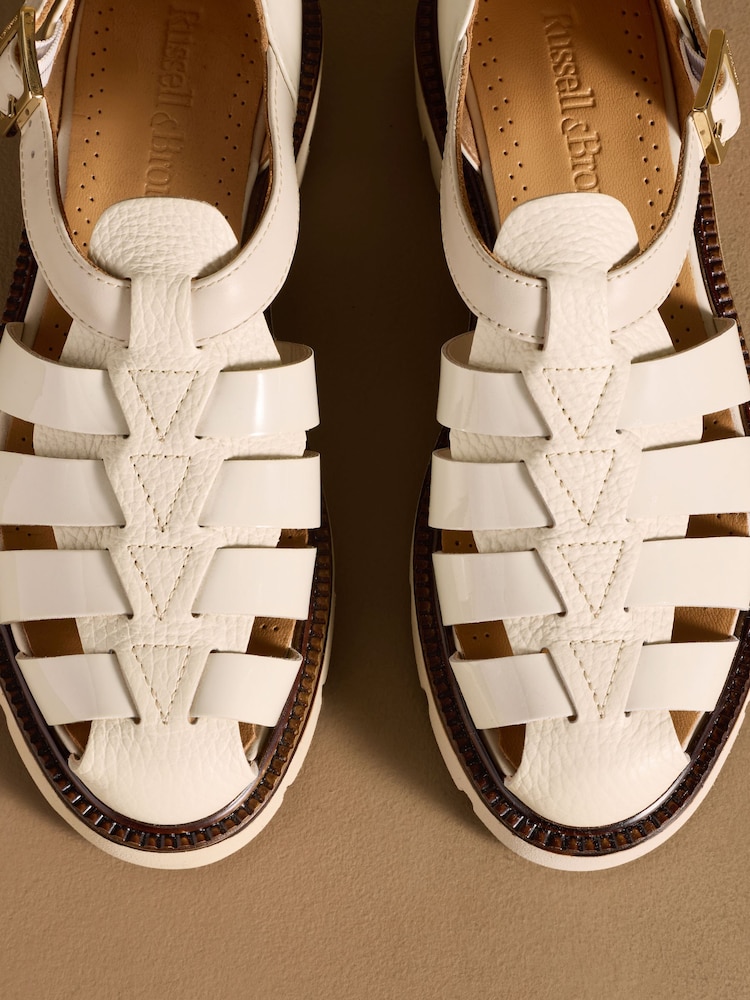 Russell & Bromley White Sorrento Chunky Fisherman Sandals - Image 7 of 7 Russell & Bromley White Sorrento Chunky Fisherman Sandals - Image 7 of 7
