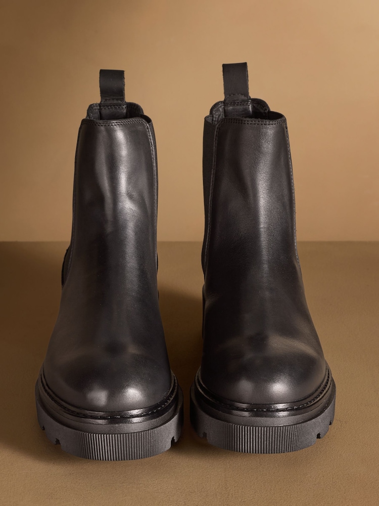 Russell & Bromley Black Mystic Chunky Chelsea Ankle Boots - Image 2 of 7 Russell & Bromley Black Mystic Chunky Chelsea Ankle Boots - Image 2 of 7