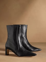 Russell & Bromley Black Malpas High Ankle Heeled Boots - Image 1 of 7