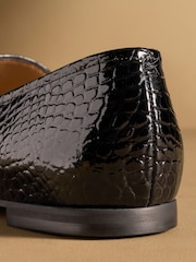 Russell & Bromley Black Totter Flat Snipped Toe Loafers - Image 9 of 10