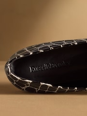 Russell & Bromley Monochrome Totter Flat Snipped Toe Loafers - Image 4 of 7