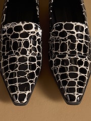 Russell & Bromley Monochrome Totter Flat Snipped Toe Loafers - Image 7 of 7