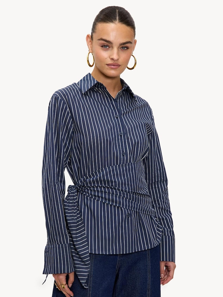 LOAVIES Blue Slow Burn Joy Blouse - Image 5 of 5 LOAVIES Blue Slow Burn Joy Blouse - Image 5 of 5