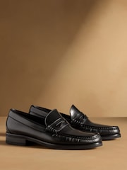 Russell & Bromley Black Southgate Classic Saddle Loafers - Image 1 of 7