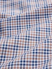 Azul - Camisa Signature de cuadros de algodón 100% - Imagen 7 de 8