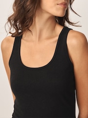 কালো - Thermal Base Layer Vest Tops 2 Pack - 8এর মধ্যে 5 ছবি