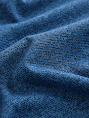 Blue Textured Stripe Short Sleeve Pyjamas Set - Image 4 of 5