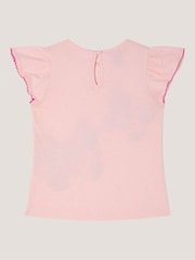 Monsoon Pink Butterfly Embroidered T-Shirt - Image 2 of 3
