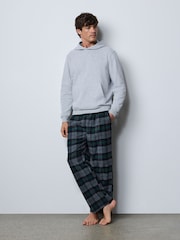 Grey Hoodie with Woven Pyjama Bottoms Set - Image 1 of 8