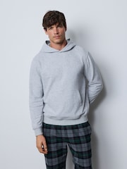 Grey Hoodie with Woven Pyjama Bottoms Set - Image 2 of 8