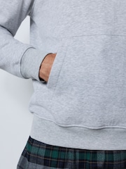 Grey Hoodie with Woven Pyjama Bottoms Set - Image 6 of 8