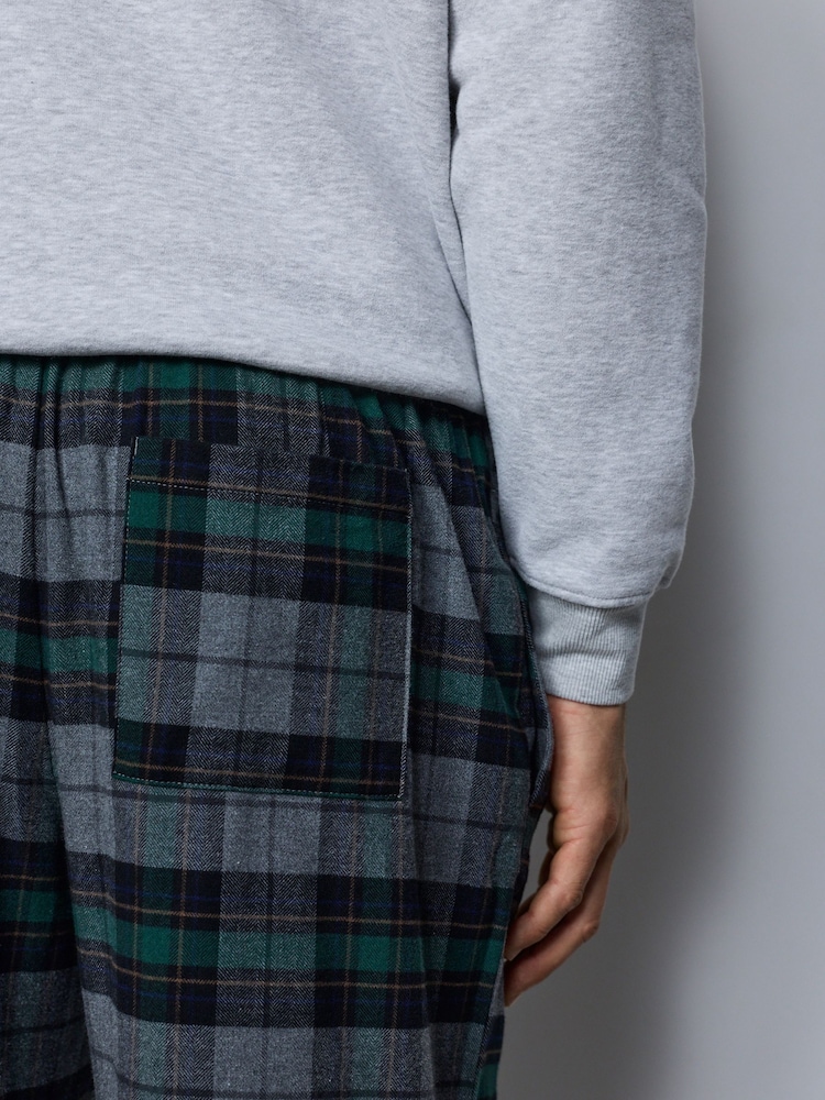 Grey Hoodie with Woven Pyjama Bottoms Set - Image 8 of 8