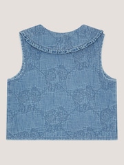 Monsoon Blue My Little Pony Chambray Quilted Waistcoat - Image 4 of 5