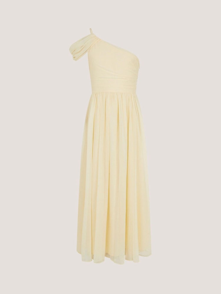 Monsoon Yellow Texas One Shoulder Prom Dress - Image 1 of 3